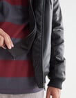 Tarnish Hooded PU Jacket, Black product photo View 05 S