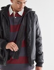 Tarnish Hooded PU Jacket, Black product photo View 06 S
