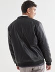 Tarnish Hooded PU Jacket, Black product photo View 08 S