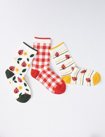 Simon De Winter Crew Socks, 3- Pack, Winter Garden product photo