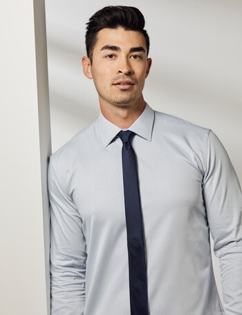 Laidlaw + Leeds Herringbone Long-Sleeve Shirt, Grey product photo