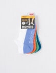 Bonds Logo Light Low-Cut Sock, 4-Pack, White product photo View 02 S