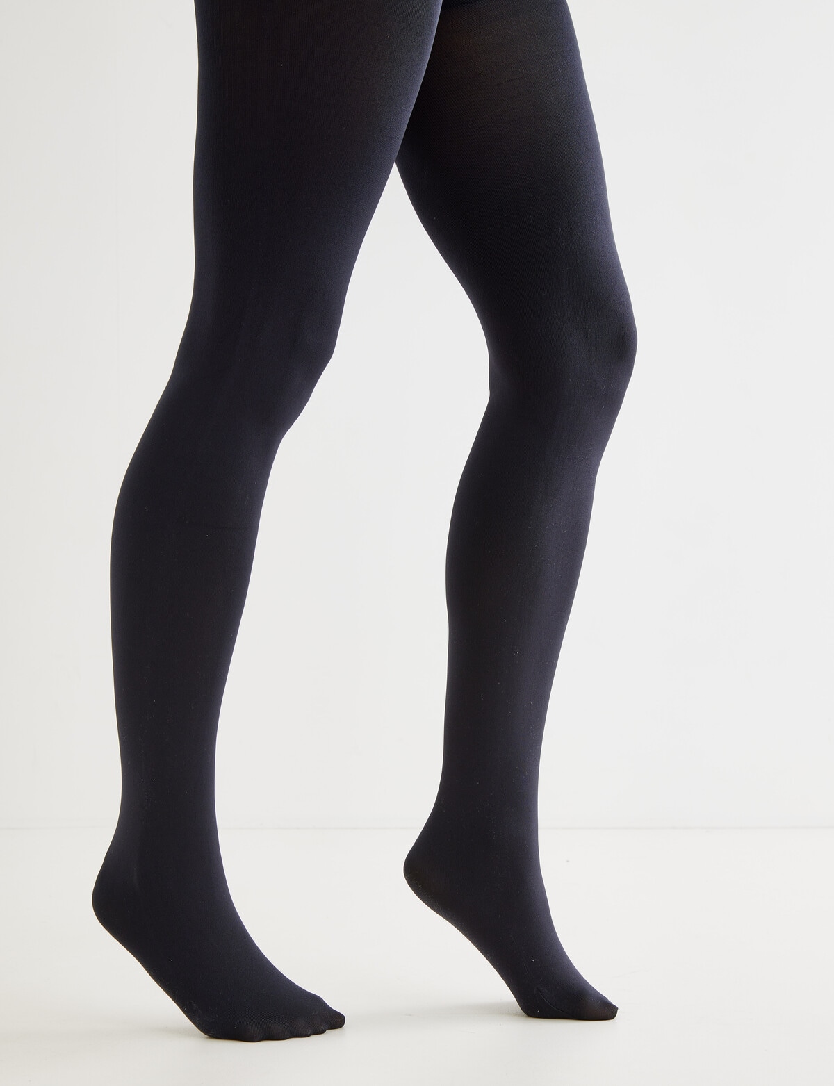 Woman of desire leg slender brushed back pile tights black M-L 200D ｜  DOKODEMO