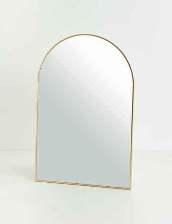 M&Co Arched Metal Mirror, Brass product photo