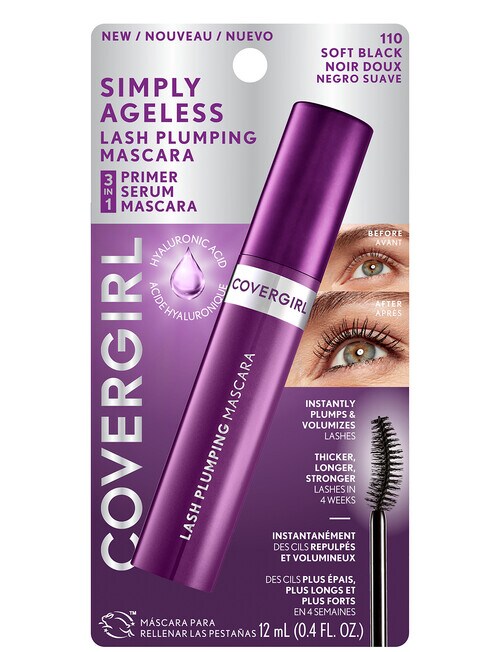 COVERGIRL Simply Ageless Lash Plumping Mascara, #110 Soft Black product photo View 02 L