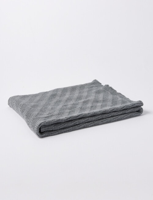Milly & Milo Cotton & Cashmere Blend Blanket, Light Grey product photo