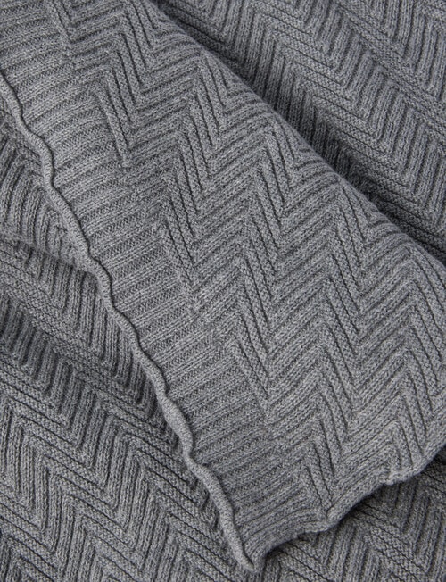 Milly & Milo Cotton & Cashmere Blend Blanket, Light Grey product photo View 03 L