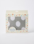 Milly & Milo Dots Jacquard Cotton Blanket, Grey & White product photo View 02 S