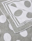 Milly & Milo Dots Jacquard Cotton Blanket, Grey & White product photo View 03 S