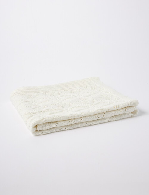 Milly & Milo Cotton Blanket, White product photo