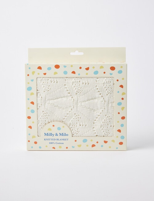 Milly & Milo Cotton Blanket, White product photo View 02 L