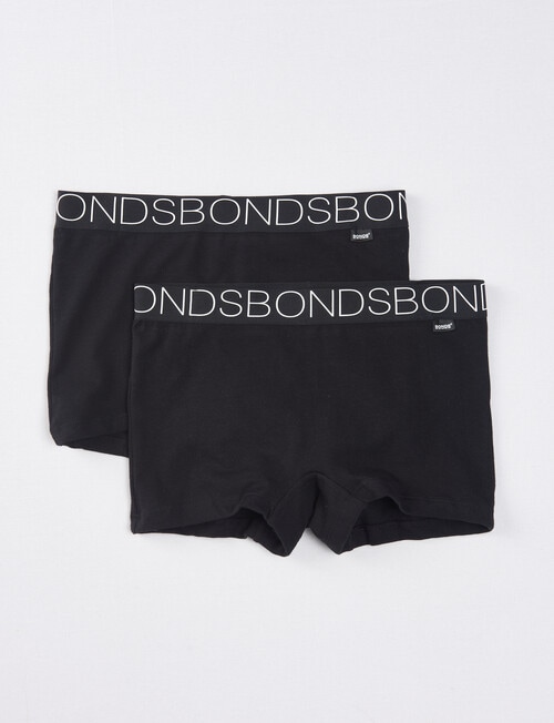 Bonds Girls Stretchies Shortie, 2-Pack, Black, 4-16 product photo