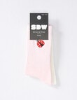 Simon De Winter Rib Crew Socks, 2- Pack, Lady Bug product photo View 02 S