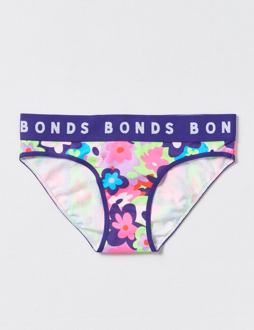 Bonds Wideband Cotton Bikini, Floral Blue, 6-16 product photo
