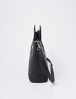 Pronta Moda Oval Handle Shopper Bag, Black product photo View 04 S