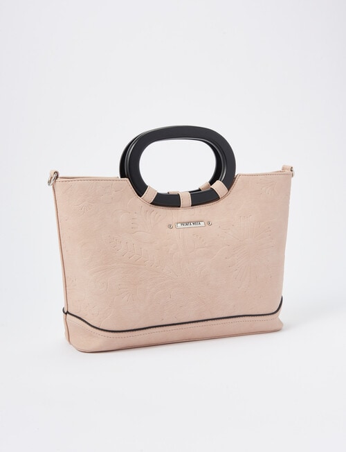 Pronta Moda Oval Handle Shopper Bag, Blush product photo