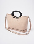 Pronta Moda Oval Handle Shopper Bag, Blush product photo View 03 S