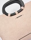 Pronta Moda Oval Handle Shopper Bag, Blush product photo View 06 S