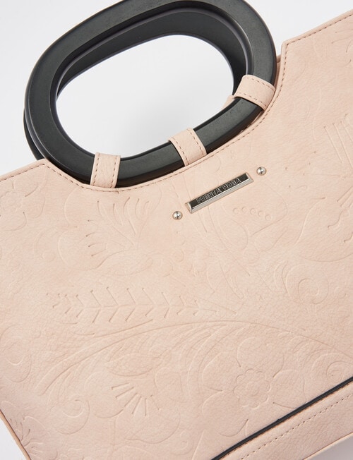 Pronta Moda Oval Handle Shopper Bag, Blush product photo View 06 L