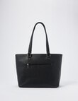 Pronta Moda Textured Weave Tote Bag, Black product photo View 02 S