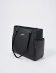 Pronta Moda Studded Pockets Tote Bag, Black product photo View 03 S