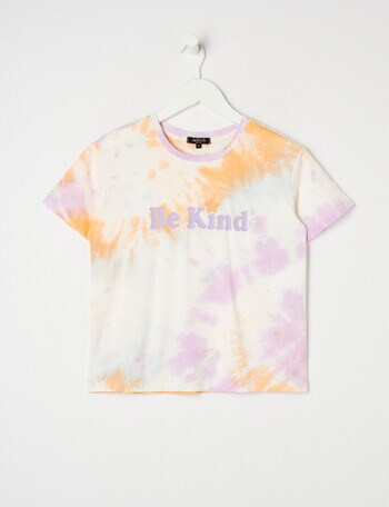 Switch Active Be Kind Tie Dye Short Sleeve Tee, Lilac & Peach product photo