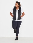 Superfit Curve Hooded Puffer Vest, Black product photo View 03 S