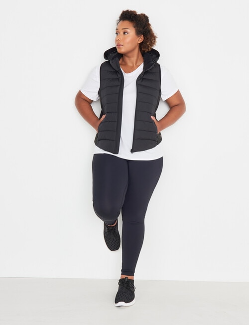 Superfit Curve Hooded Puffer Vest, Black product photo View 03 L