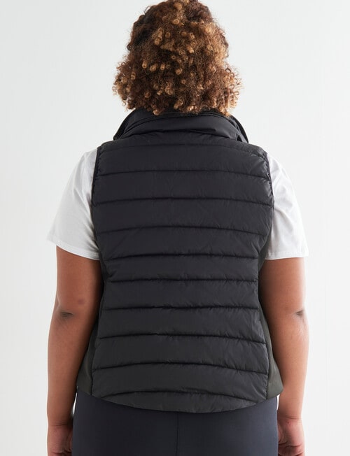 Superfit Curve Hooded Puffer Vest, Black product photo View 04 L