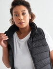 Superfit Curve Hooded Puffer Vest, Black product photo View 05 S