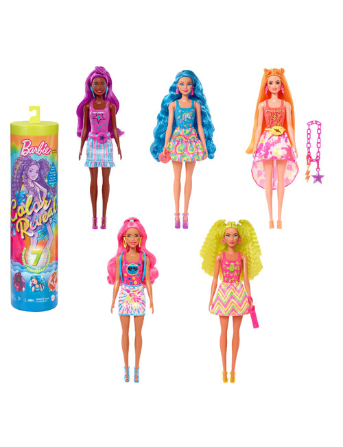 Barbie Colour Reveal Neon Tie-Dye Series, Assorted product photo View 05 L