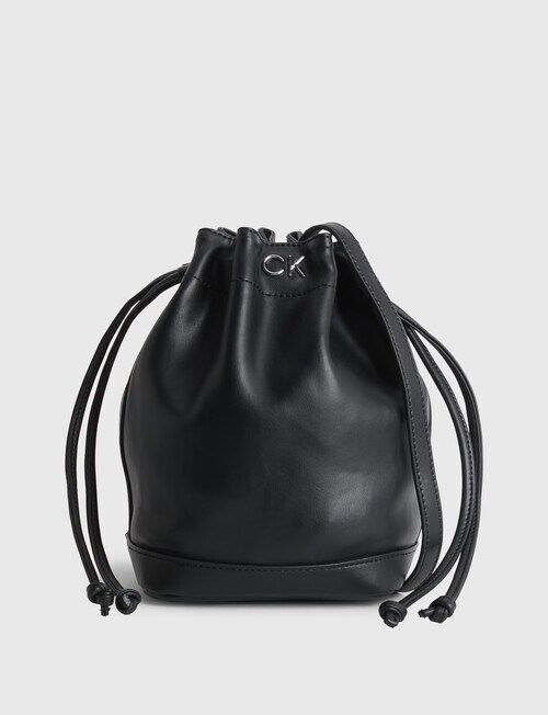Calvin Klein Mini Re-Lock Drawstring Bag, Black - Handbags