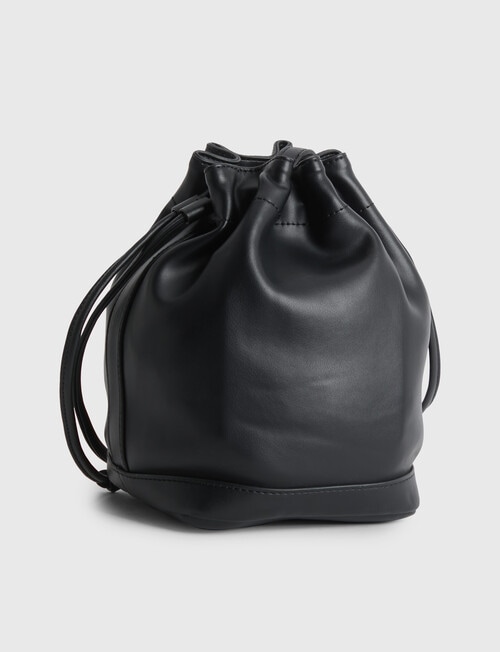 Calvin Klein Mini Re-Lock Drawstring Bag, Black product photo View 02 L