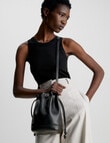 Calvin Klein Mini Re-Lock Drawstring Bag, Black product photo View 04 S
