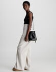 Calvin Klein Mini Re-Lock Drawstring Bag, Black product photo View 05 S