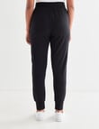 Zest Supersoft Rib Cuffed Jogger, Black product photo View 02 S