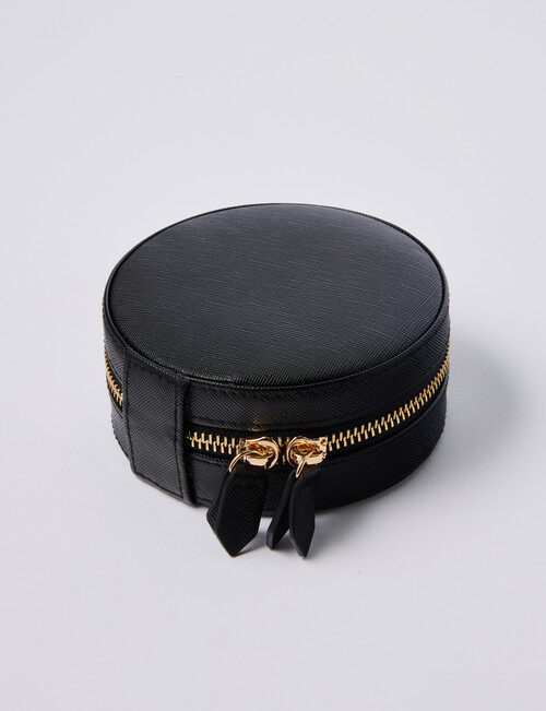 Whistle Round Jewellery Box, Black Fashion Accessories
