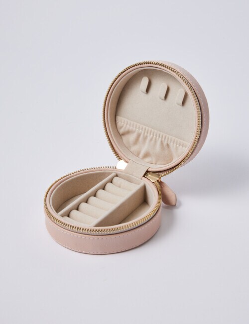 Whistle Round Jewellery Box, Blush Fashion Accessories