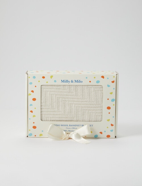Milly & Milo Merino Bassinet Blanket, Cream product photo View 02 L