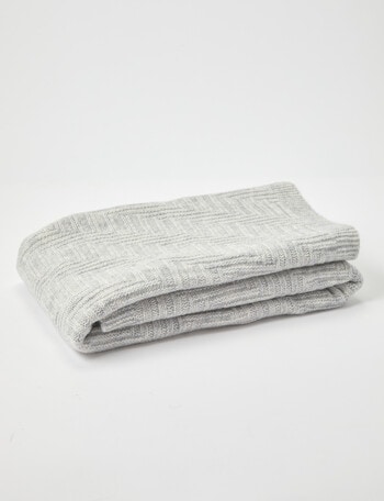 Milly & Milo Merino Cot Blanket, Light Grey product photo