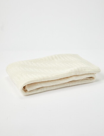Milly & Milo Merino Cot Blanket, Cream product photo