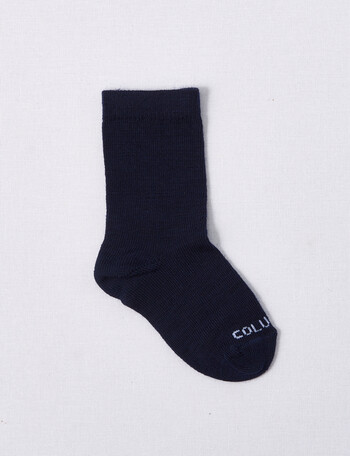 Columbine Merino Crew Sock, Navy product photo
