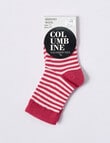 Columbine Stripe Merino Crew Sock, Pink product photo View 02 S
