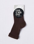 Columbine Textured Merino Crew Socks, Chocolate product photo View 02 S