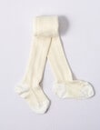 Columbine Merino Cable Tights, Cream product photo