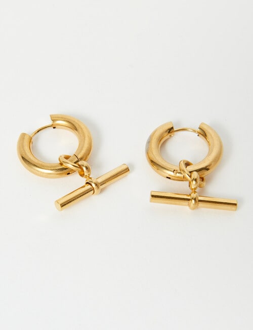 Whistle Accessories Fob Earring, Gold product photo View 03 L