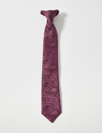 No Issue Tie, Burgundy Paisley product photo