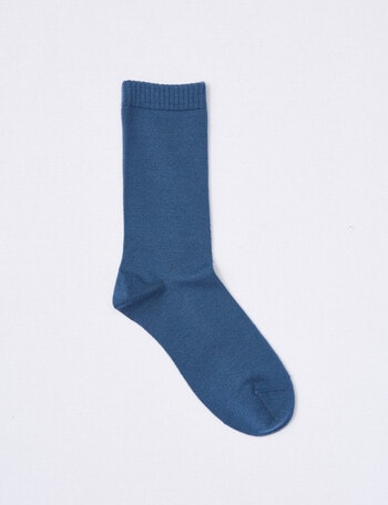 DS Socks Cashmere Blend Crew Sock, Denim, 5-9 product photo