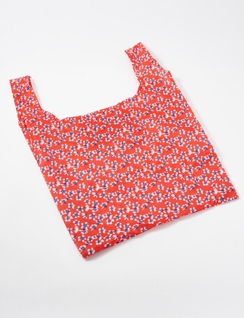 Xcesri Floral Reusable Bag With Pouch, Red & Blue product photo