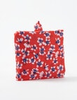 Xcesri Floral Reusable Bag With Pouch, Red & Blue product photo View 02 S